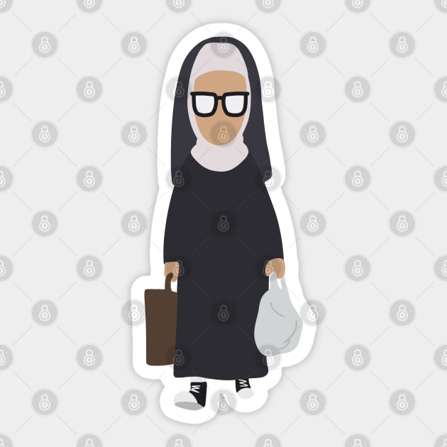 Nun Tina Sticker by gray-cat